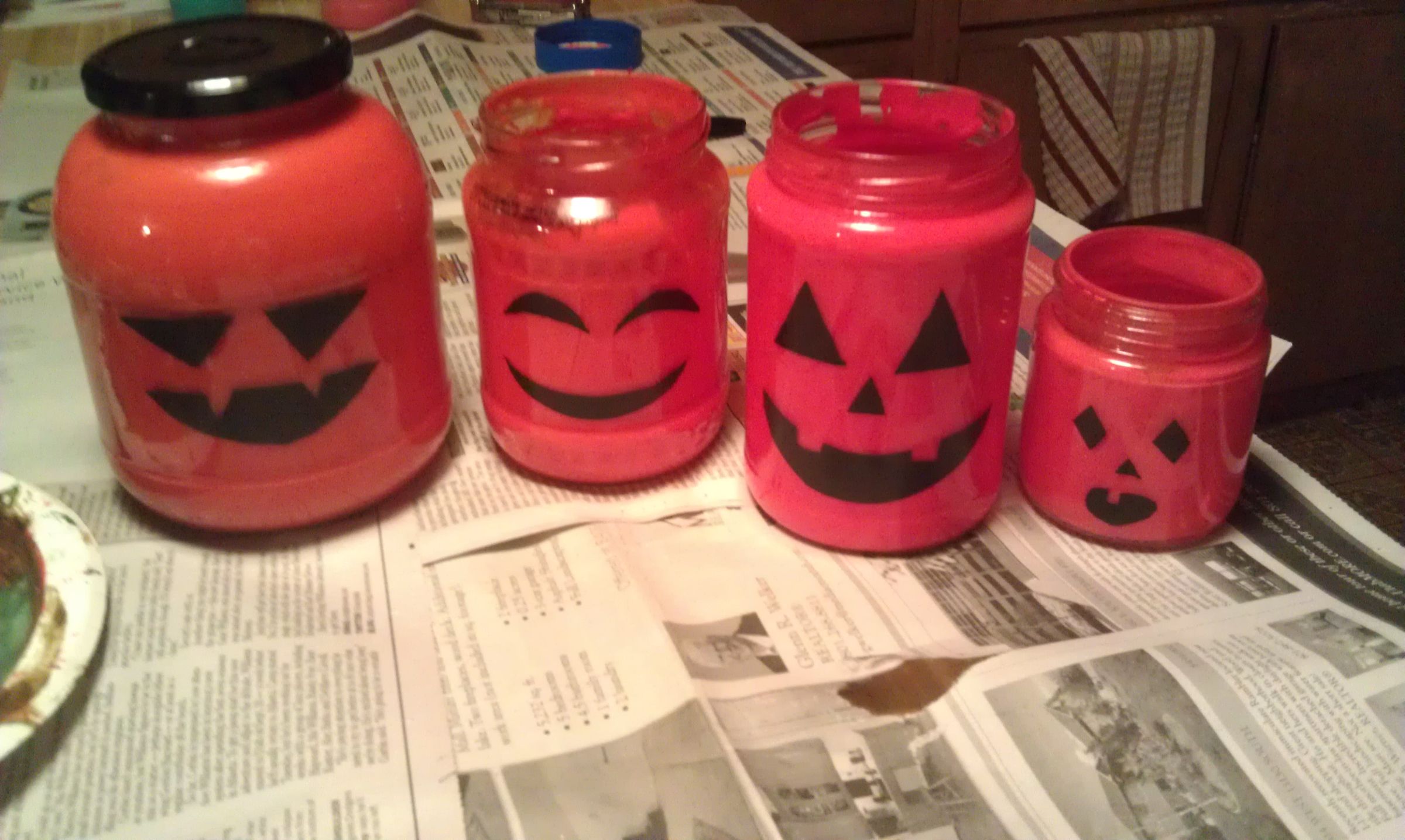 Last Minute Halloween Glass Bottle Lantern