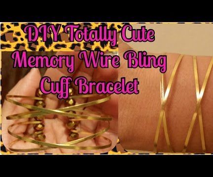 Totally Cute Memory Wire Bling Cuff Bracelet
