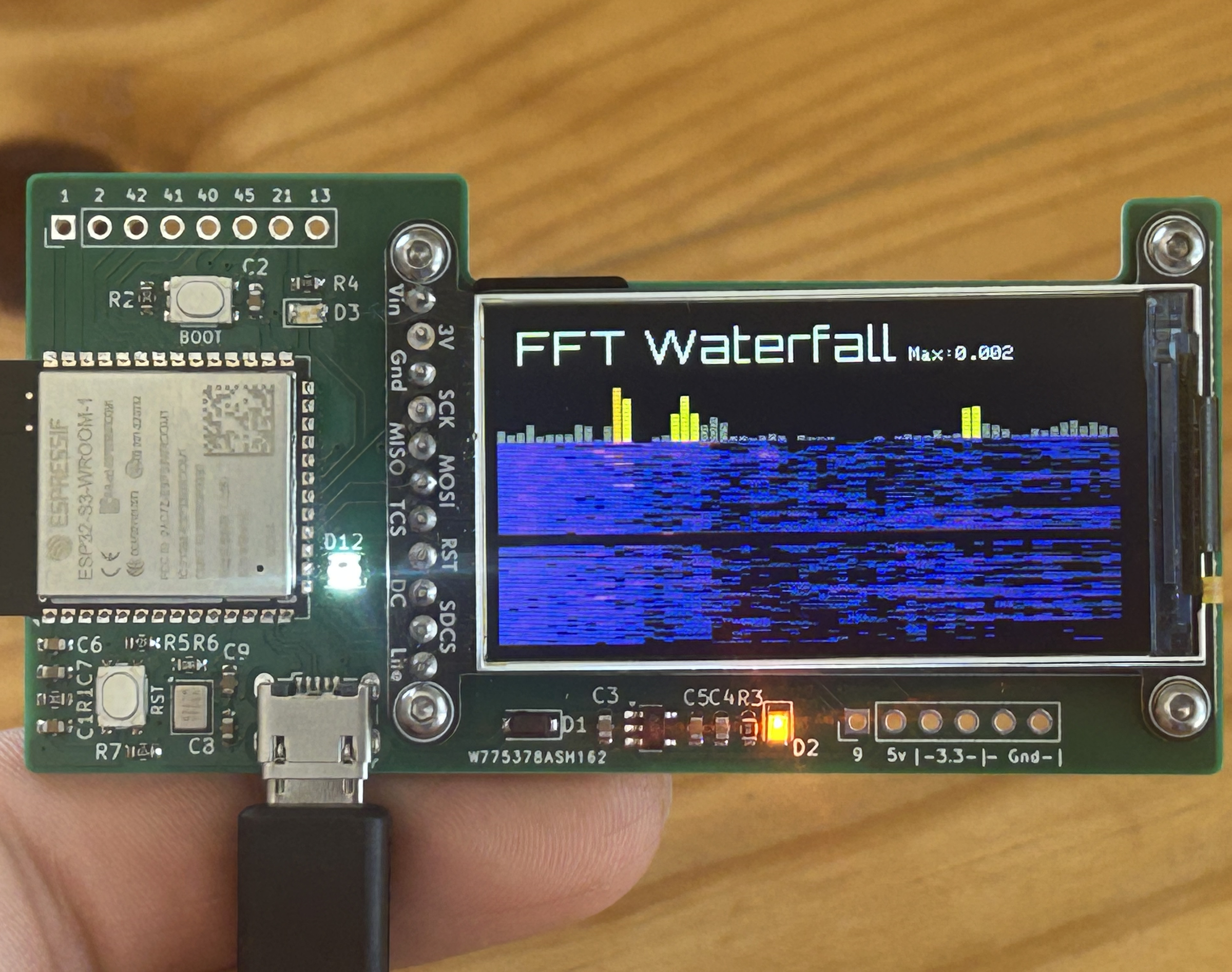 Esp32 Waterfall Frequency Demo