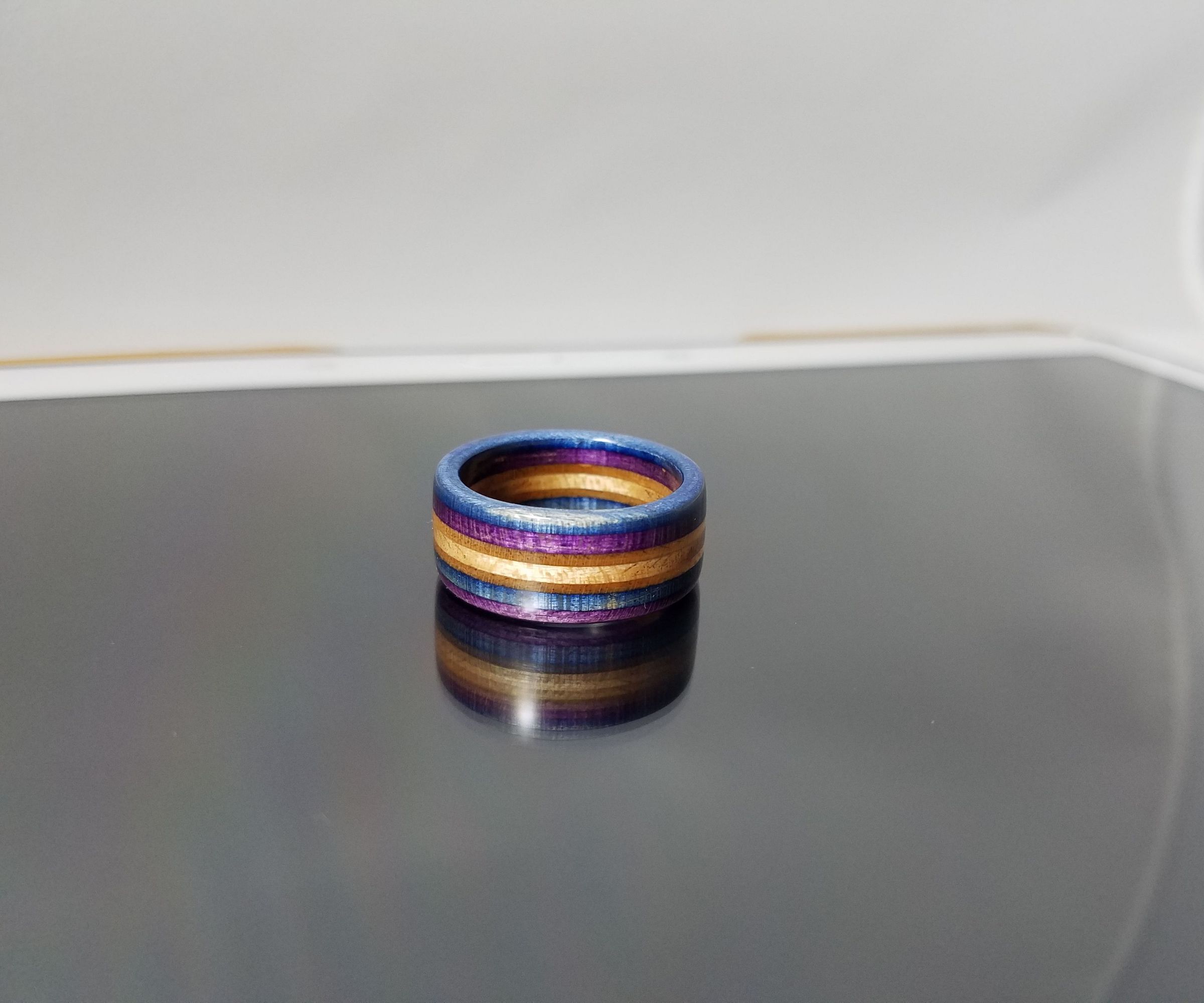 How to Make a Recycled Wooden Skateboard Ring With Simple Tools