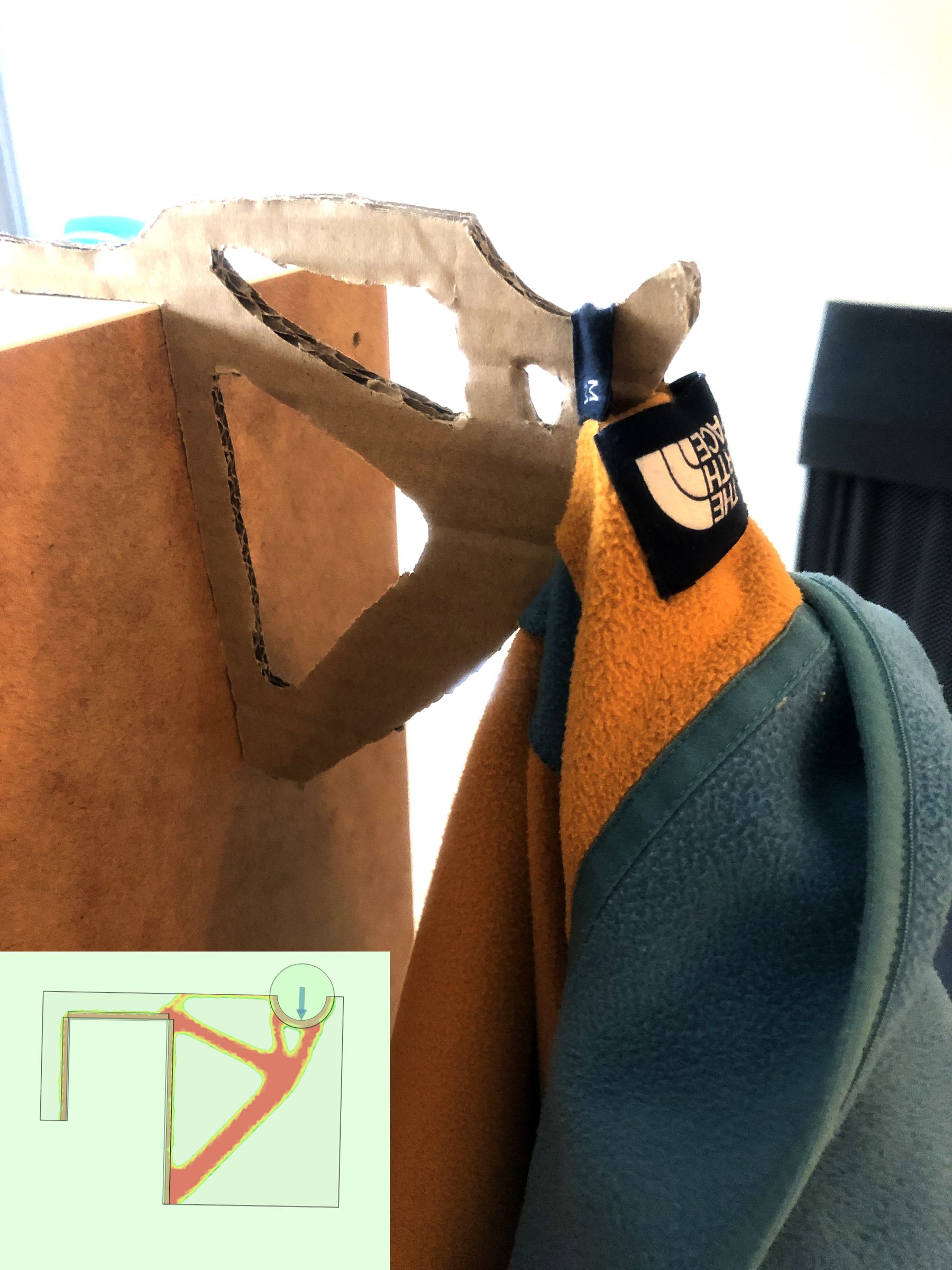 Cardboard Door/cubical Coat Hanger 4 Steps Instructables