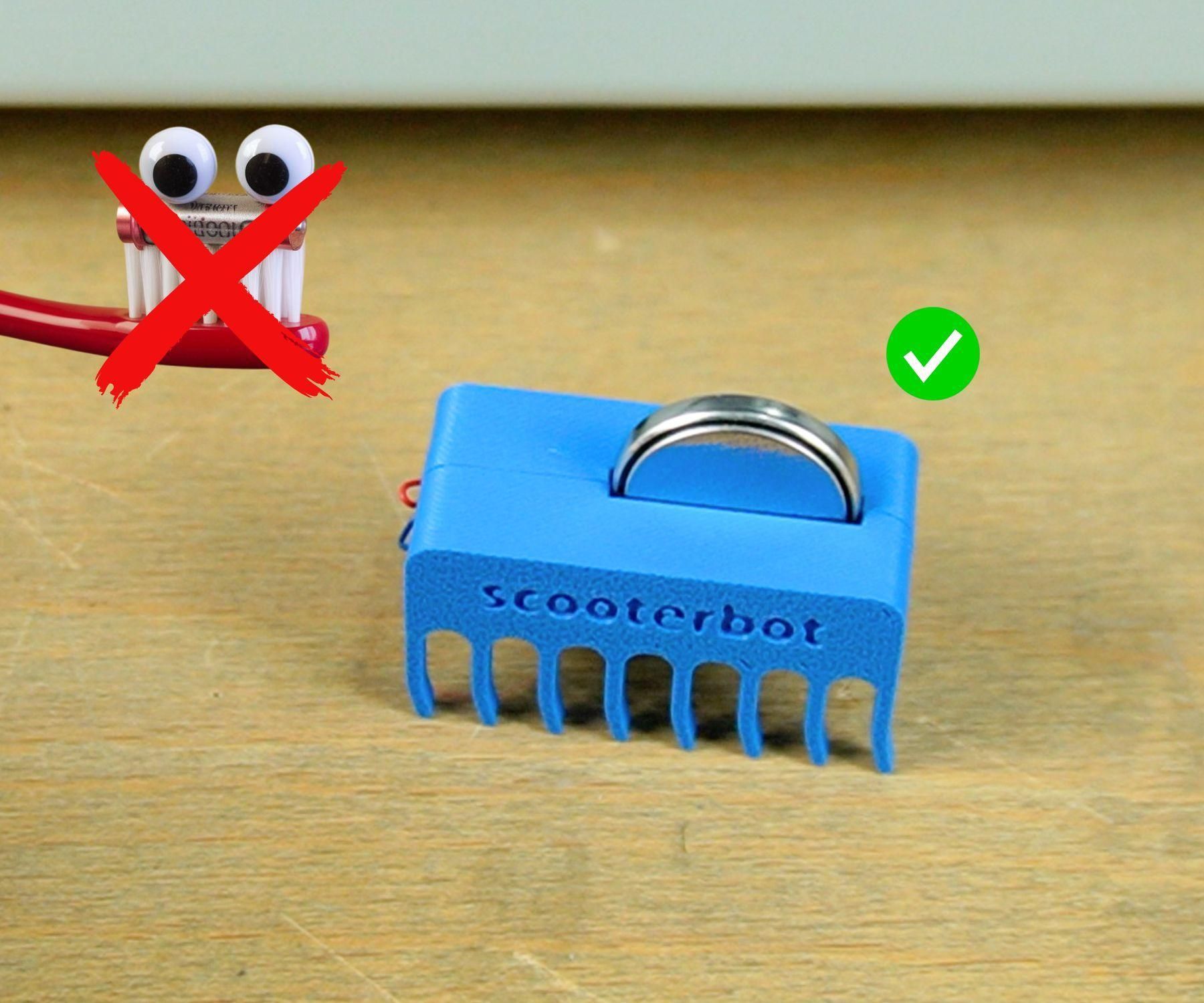 Scooter Bot - 3D Printed Vibrating Robot Toy