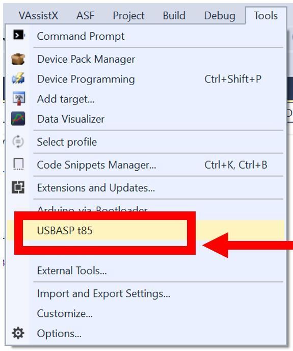 Programming Microcontrollers With a USBasp Programmer in Atmel Studio ...