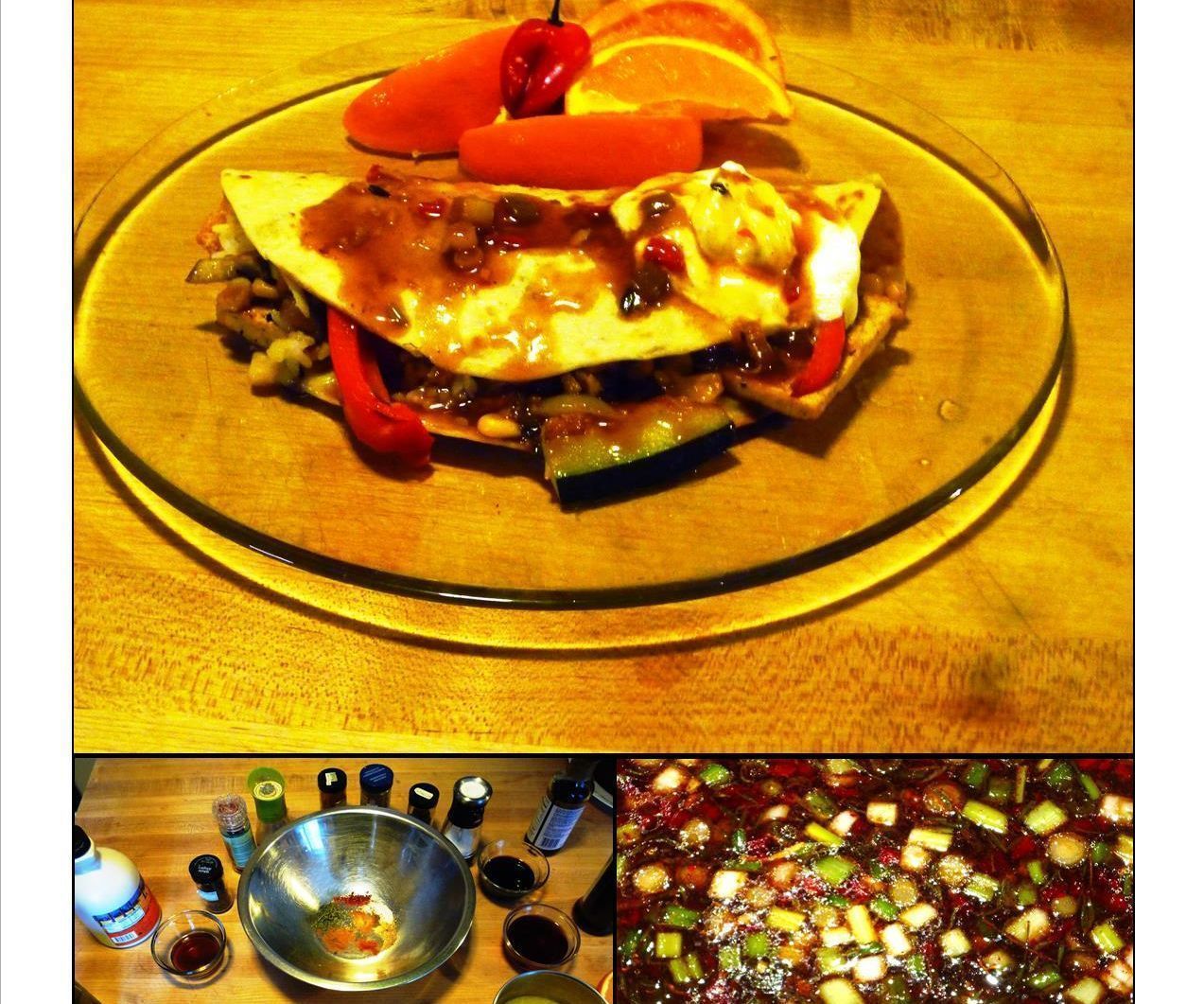 Jamaican Jerk Tofu Quesadilla--The Jerkadilla!