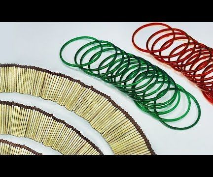 Creative Wall Hanging Using Bangles and Match Sticks!