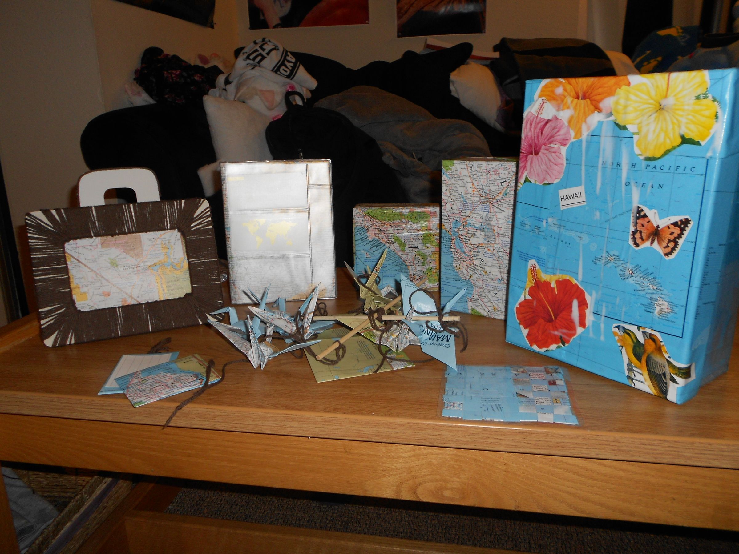 DIY Map Decor for Your Home! Aka, What to Do If You Have Tons of Maps Laying Around.