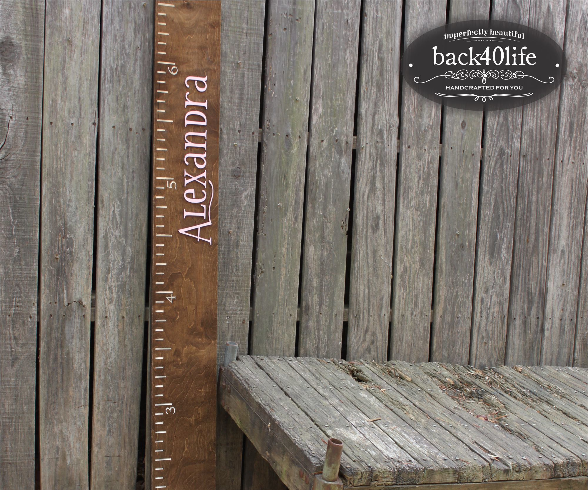 Embossed Name Growth Chart Ruler - Assembly