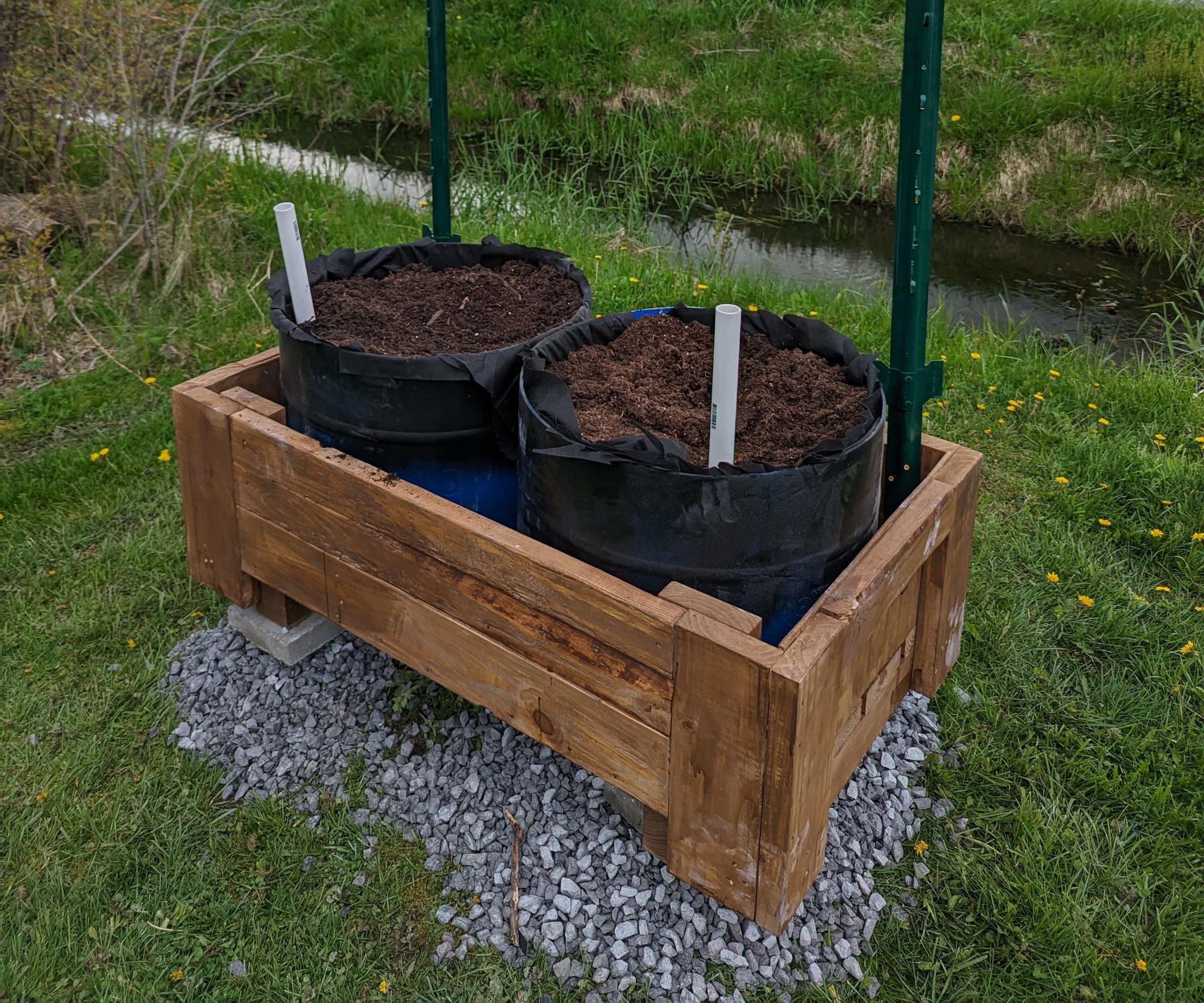 Recycled Barrel Wicking Bed
