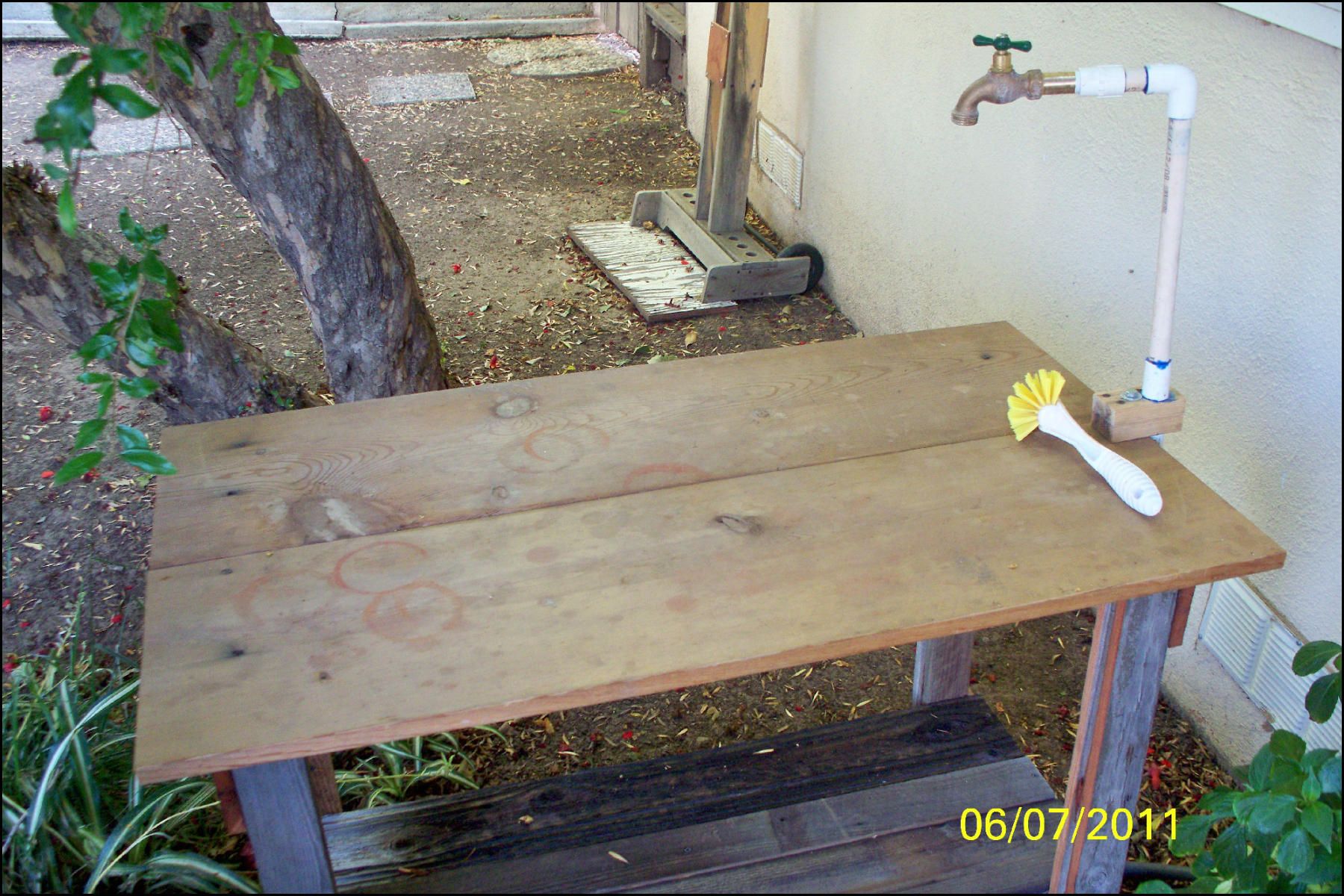 Plumb a Garden Table With Running Water!