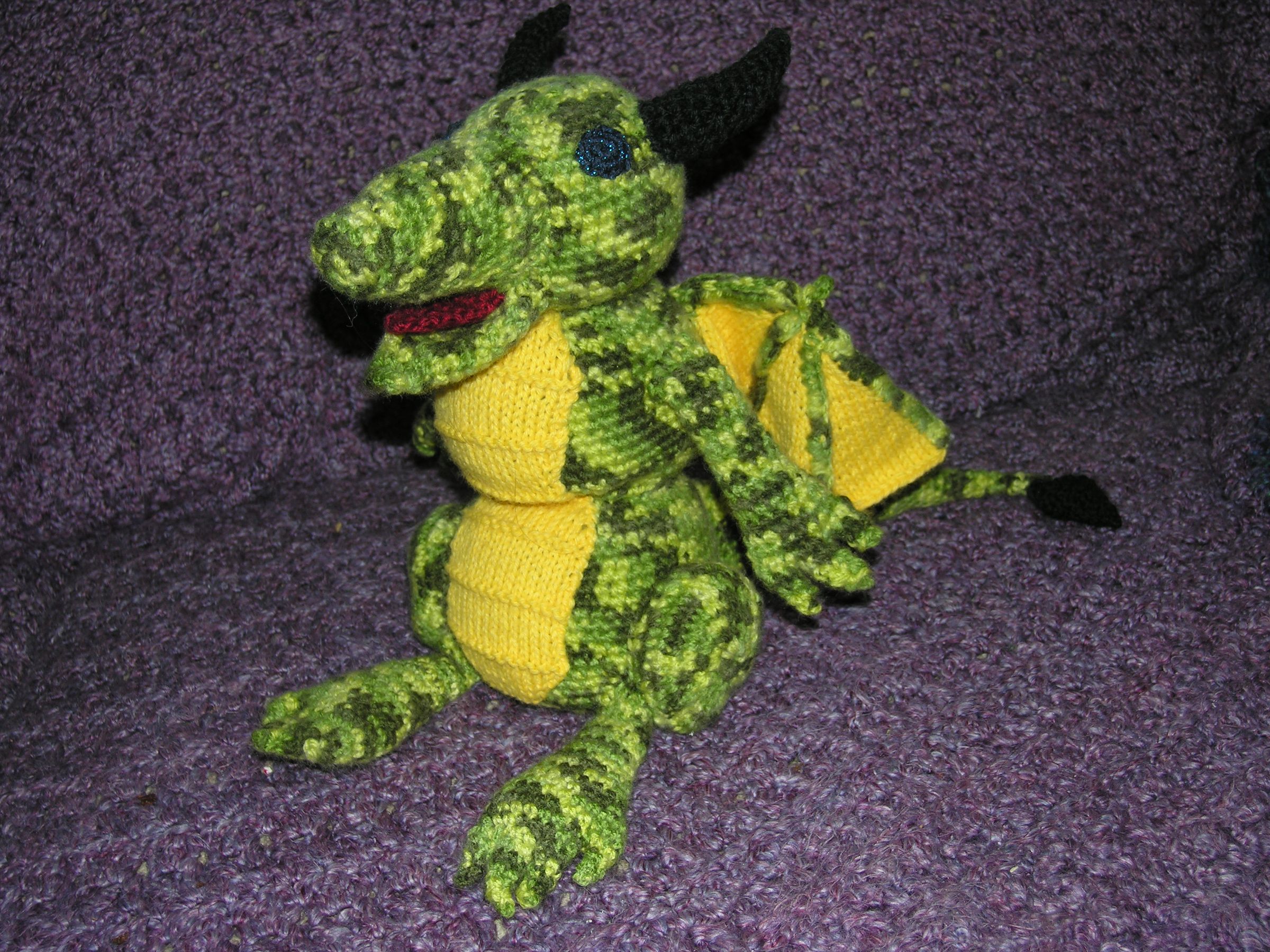 Crochet dragon toy