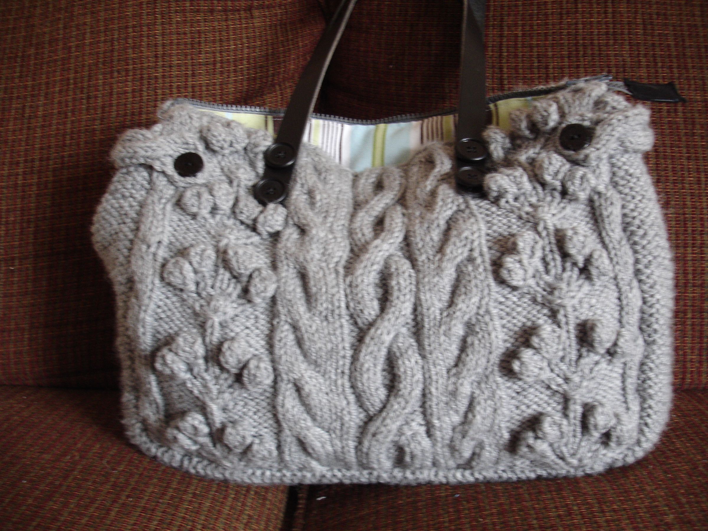 Cabled Purse