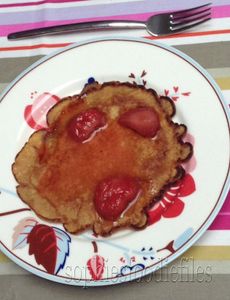 Spelt Pancakes With Hot Maple Syrup Strawberries