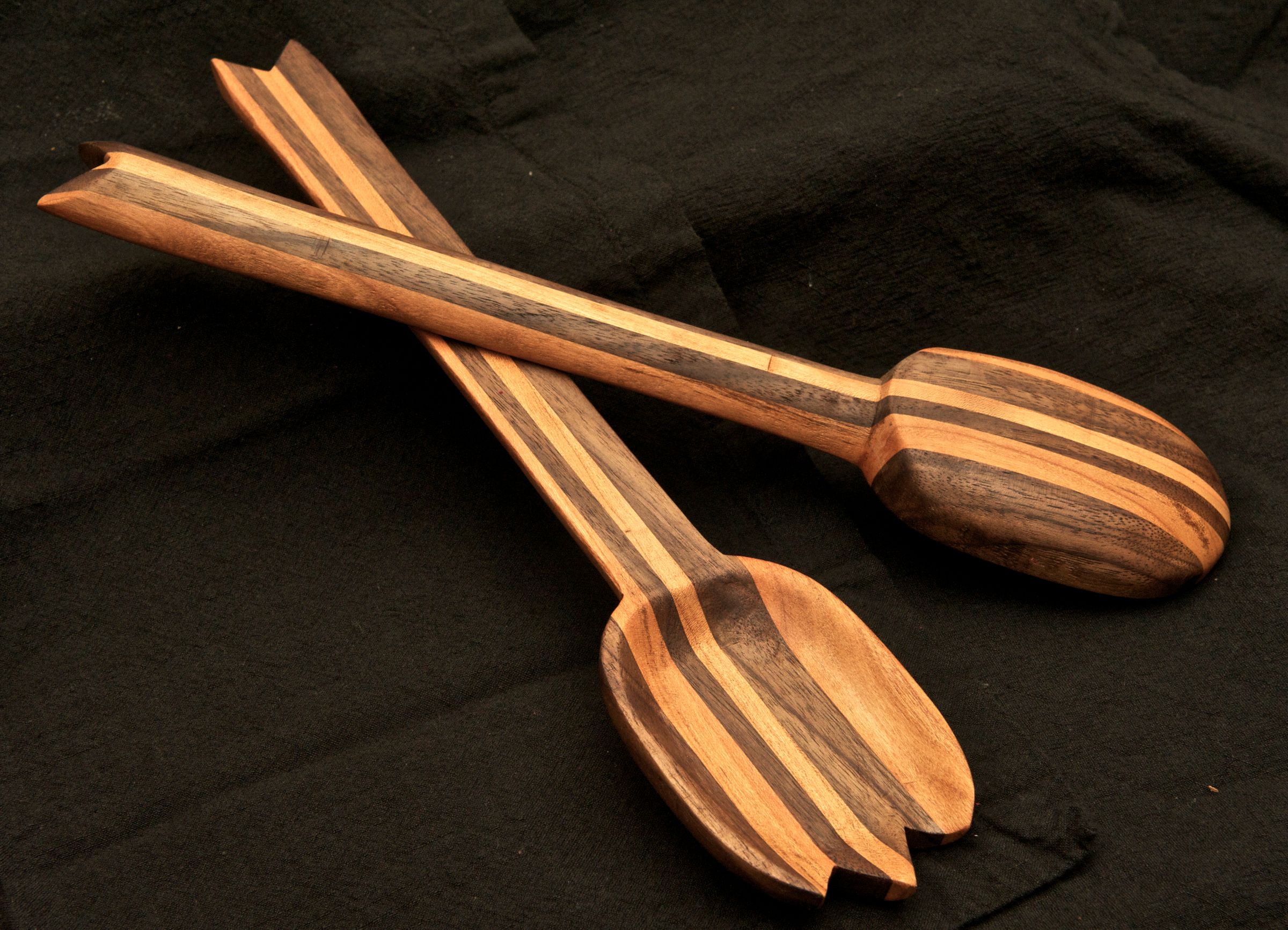 Striped Salad Servers
