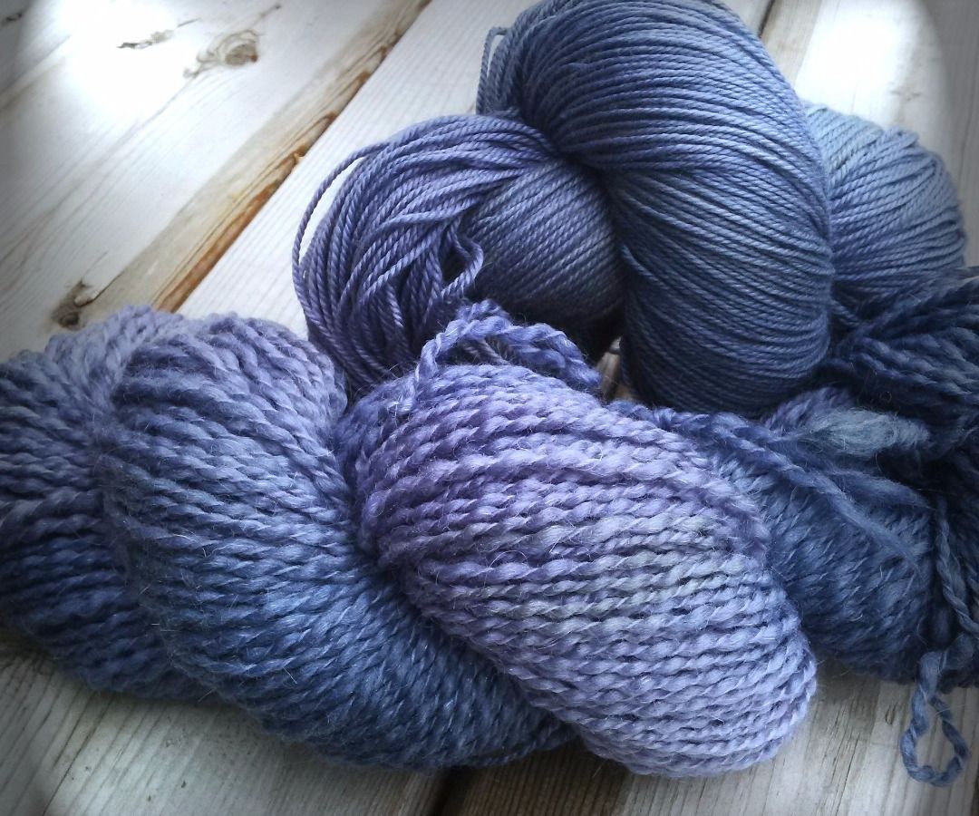 Natural Dye  - Blackberries - on Wool Yarn