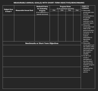 Write Your Student's Measurable Annual Goals (MAGs)