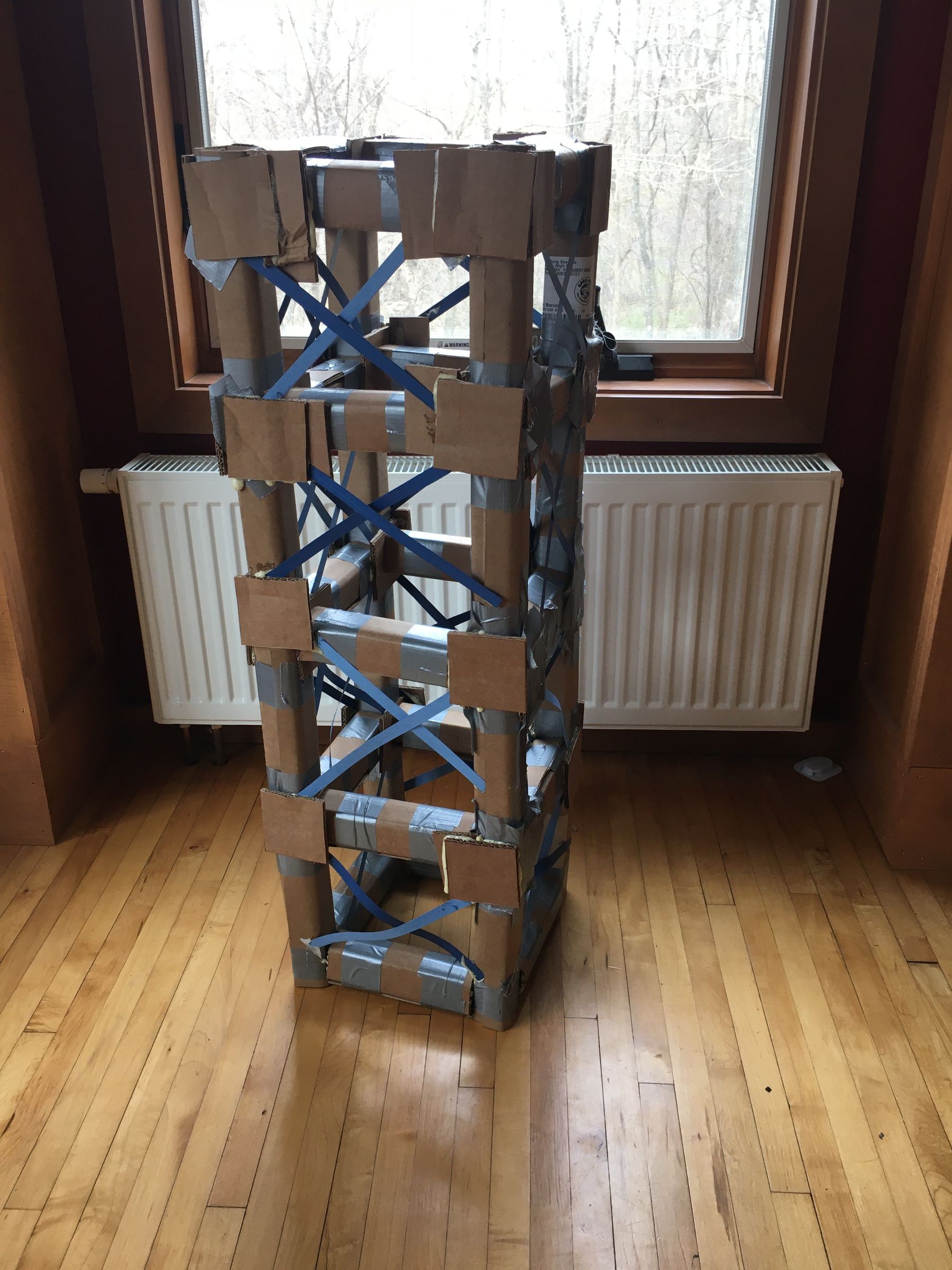 Strong and Simple Cardboard Tower 5 Steps Instructables