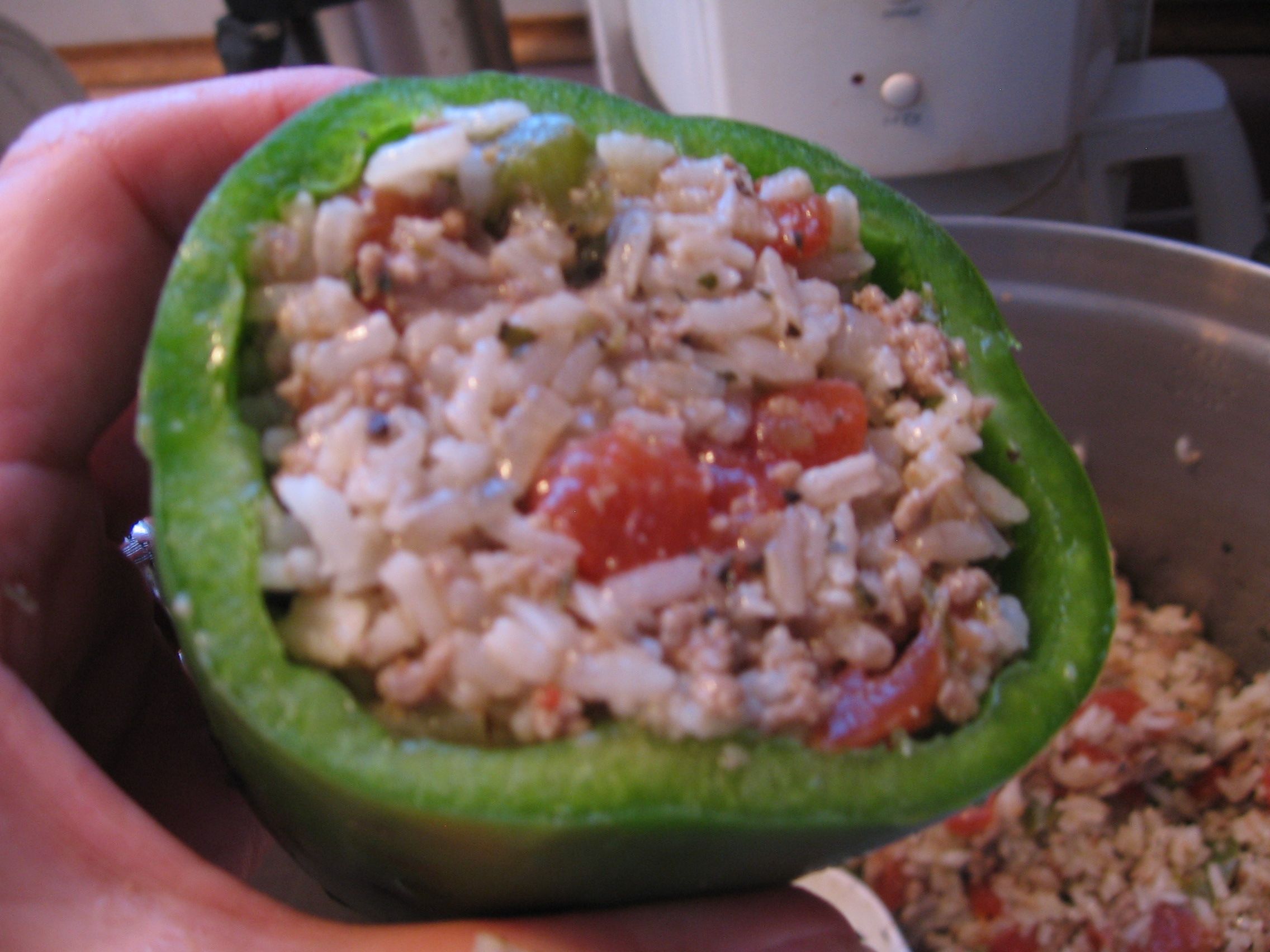 A Half Bushel of Green Peppers Stuffed!! 6 Steps (with Pictures