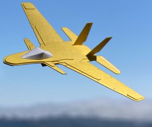 Yellow Card Stock Jet Glider W/ Canards