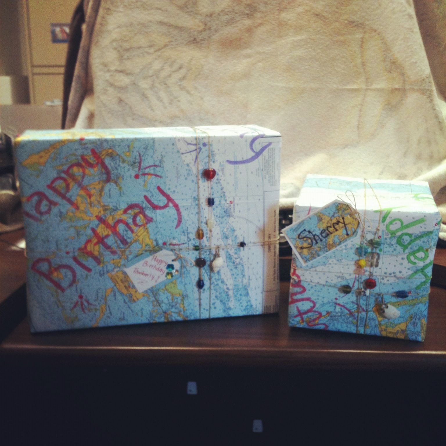 Make Wrapping Paper Out of Recycled Map or Chart