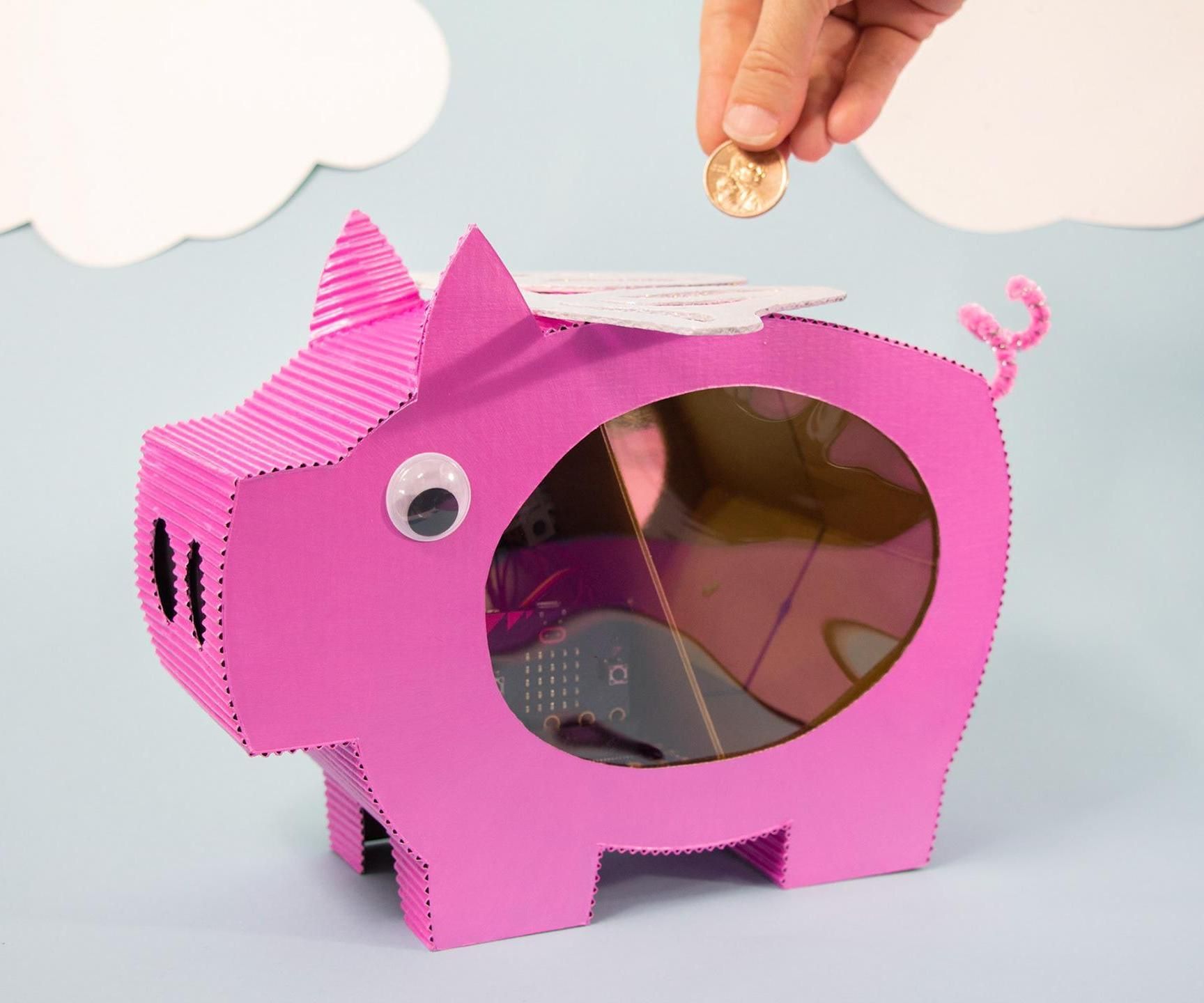 "When Pigs Fly" Micro:bit Powered Flying Piggy Bank