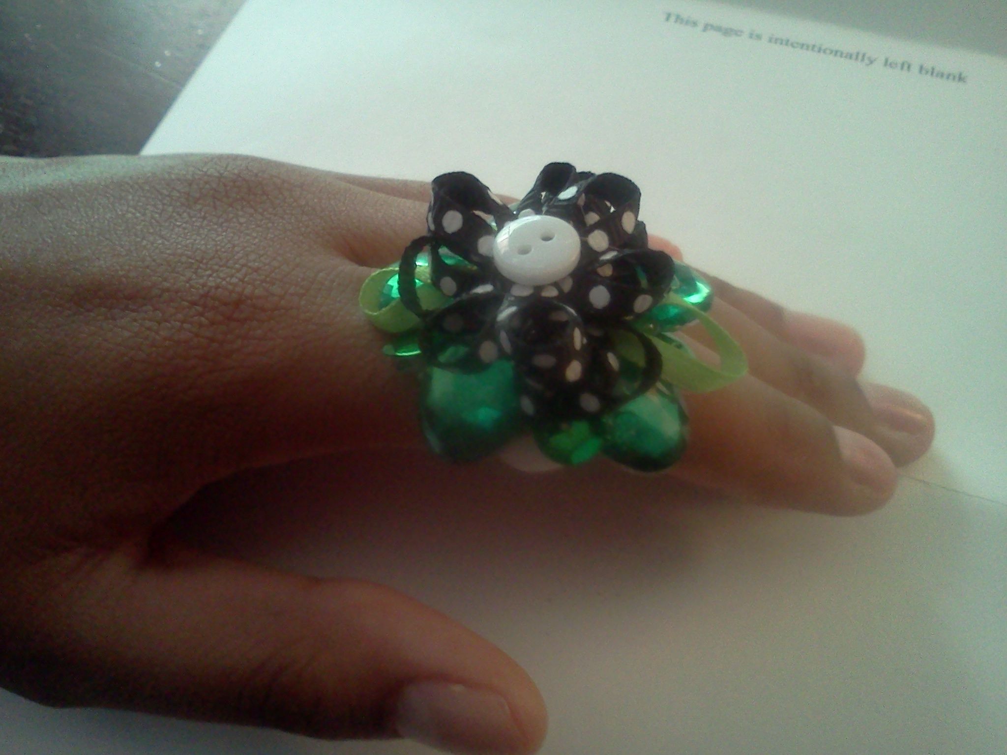 Bling Ring From Recycled Creamer Tab