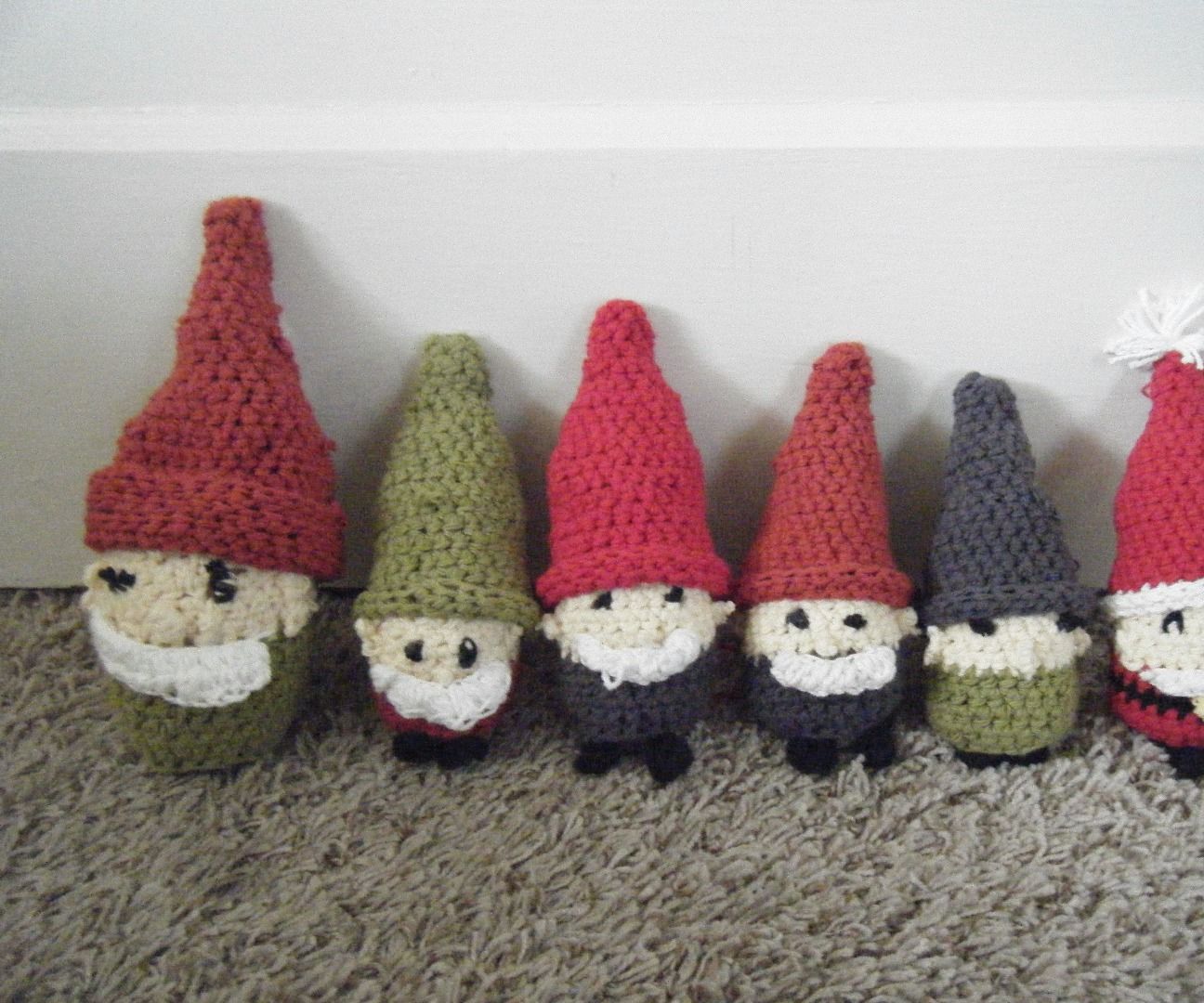 Crocheted Gnomes/Dwarfs (Including Santa)! 