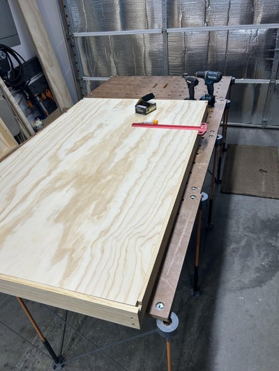 Cut and Attach Shelf Plywood