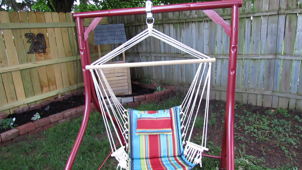 Hammock Chair From Old Swing Frame 5 Steps Instructables