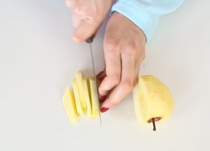 Peel Off the Skin of Your Second Apple and Cut Out Your “fries”.