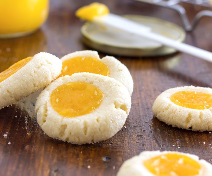 Lemon Curd Thumbprint Cookies
