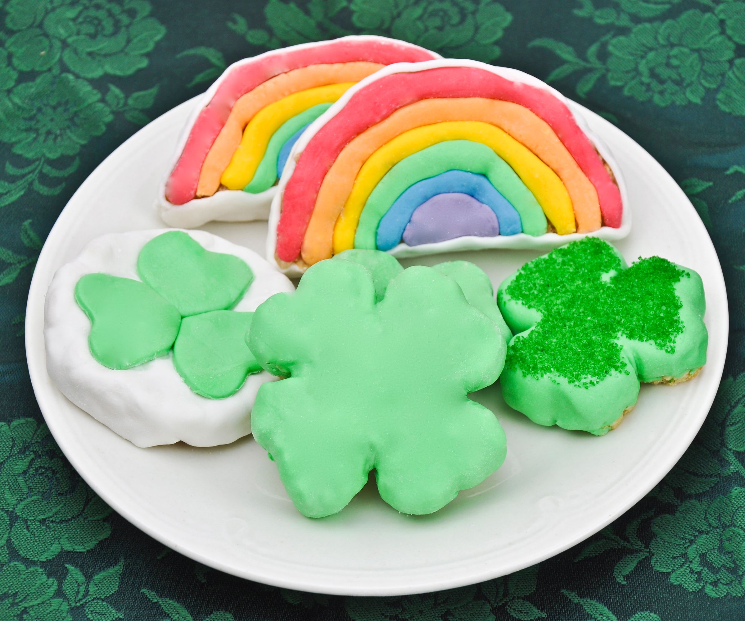 Clover and Rainbow Rice Krispie Treats