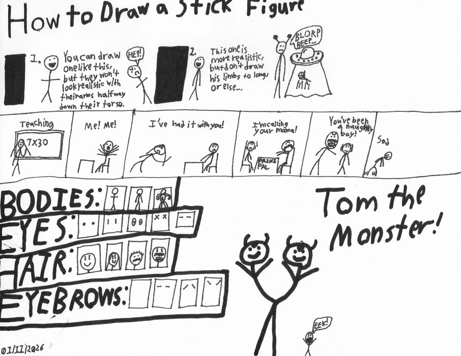 Example Stick Drawing How to Draw a Stick Figure : 6 Steps - Instructables