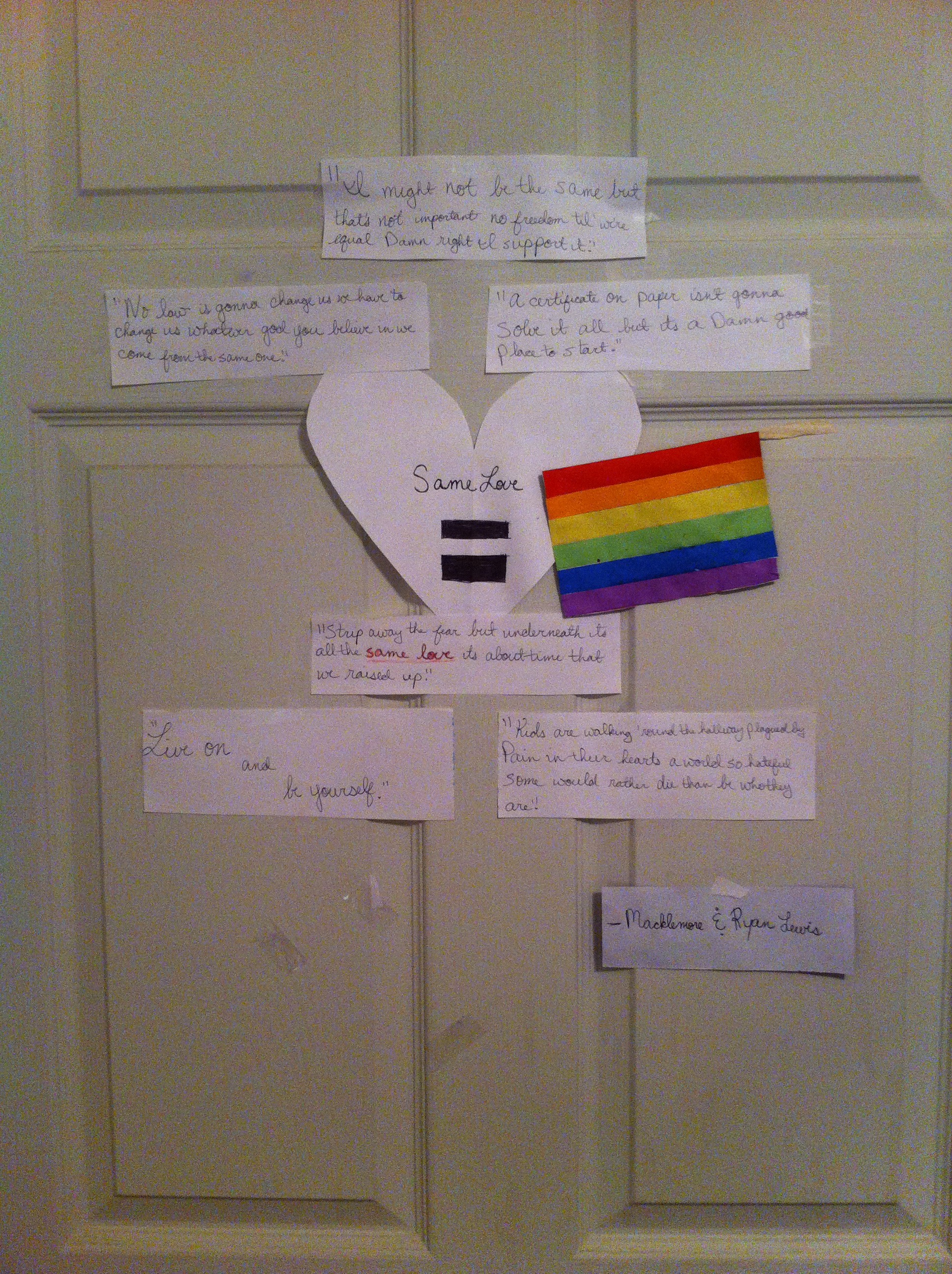 Same Love Gay Rights Wall Decoration