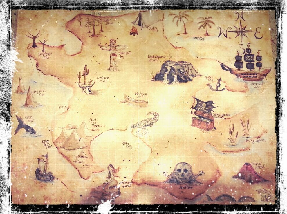 DIY Childrens Drawing Board (Treasure Map Example)
