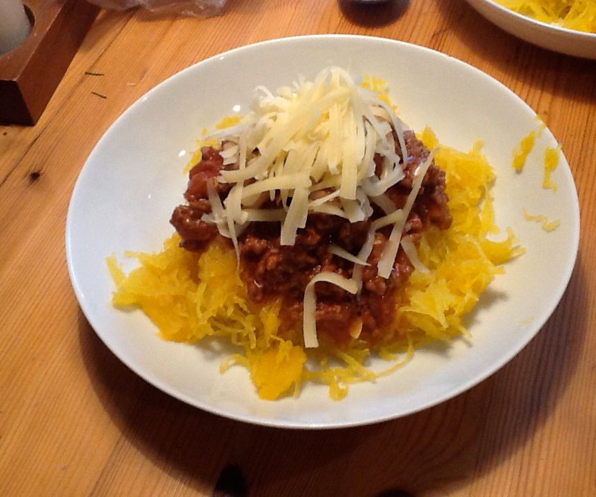 Super low carb, gluten free, vegan Spaghetti Bolognese