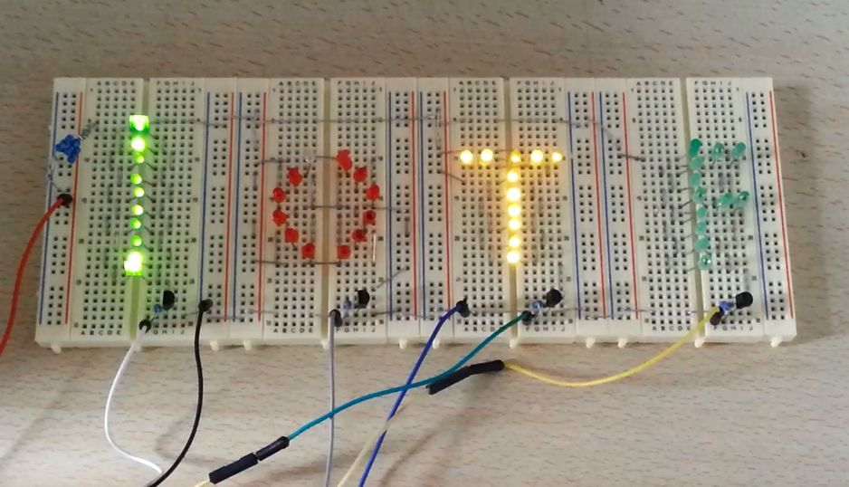 control a display of LEDs at Jameco build night