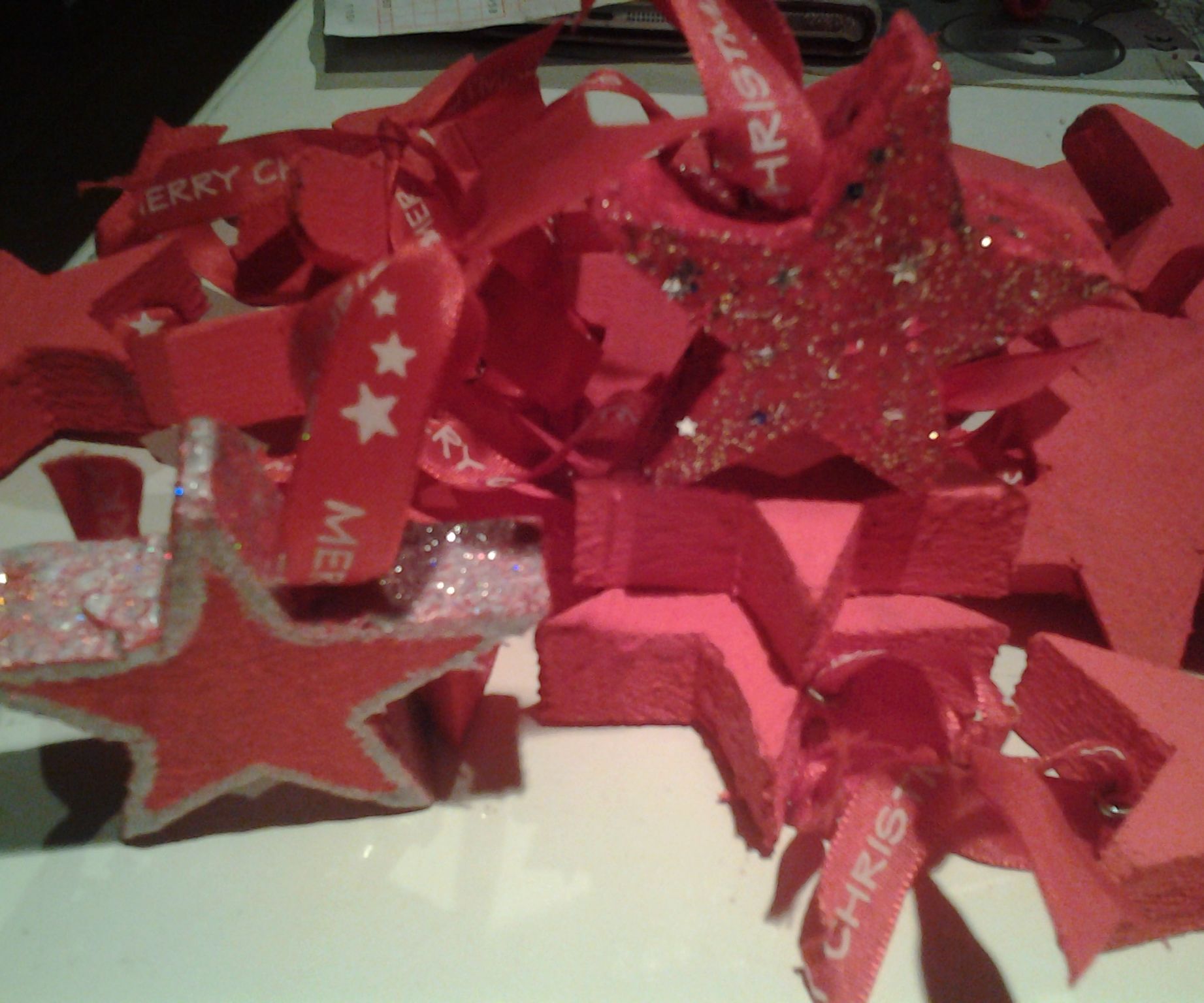 Simple to Make... Rustic Wooden Star Christmas Tree Decorations