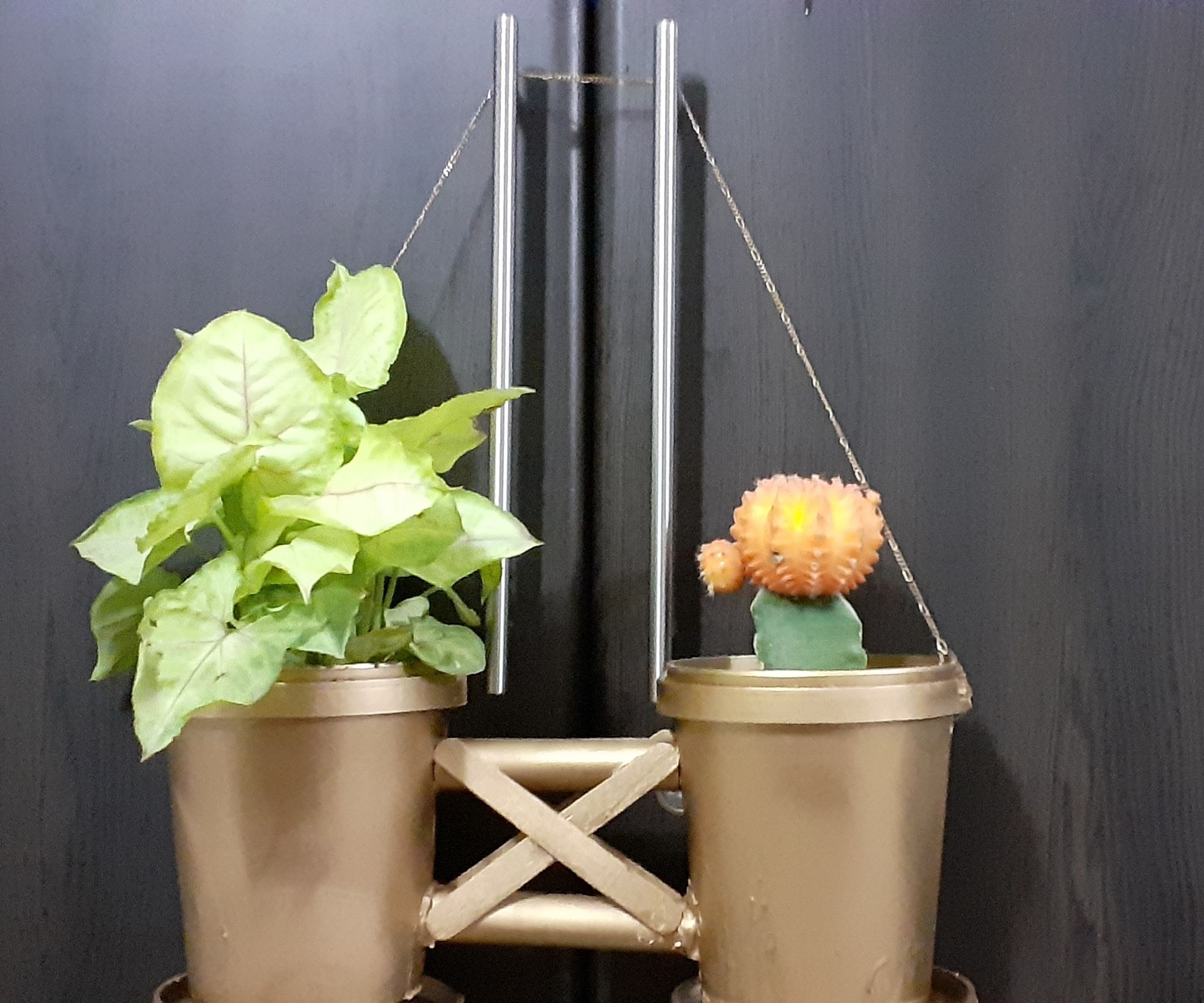 How to Convert 2 Ice-cream Tins Into a Hanging Basket Planter