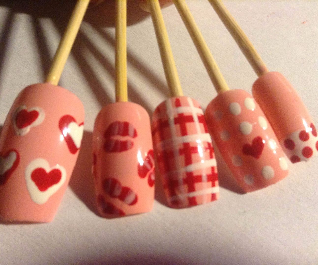 Valentine's Nails 5 Ways!