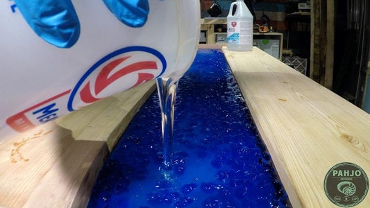 DIY Epoxy River Rock Table That Glows : 24 Steps (with Pictures ...