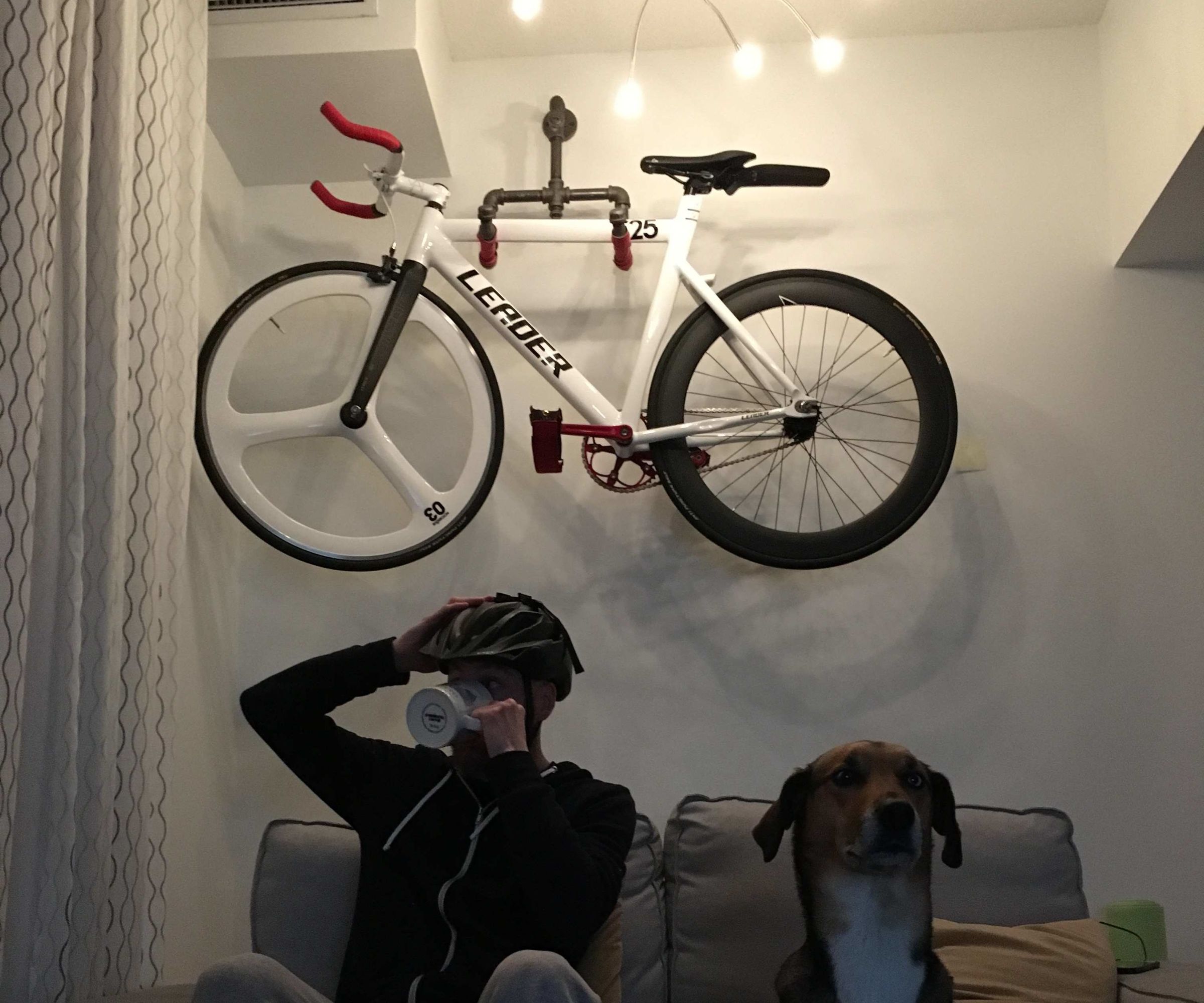 Bike Wall Mount Out of Pipes