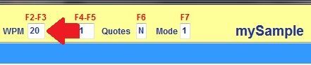 Speed (F2-F3) and Burst Size (F4-F5)