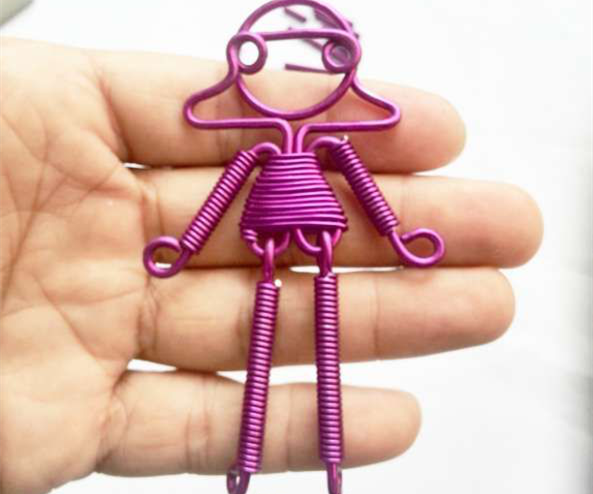 Aluminum Wire Winding Cute Girl or Boy Pendant 