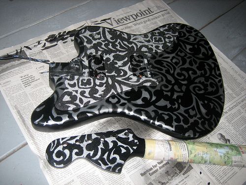 Fabric Stencil Guitar