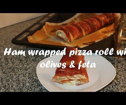 Ham Wrapped Pizza Roll With Olives & Feta Recipe
