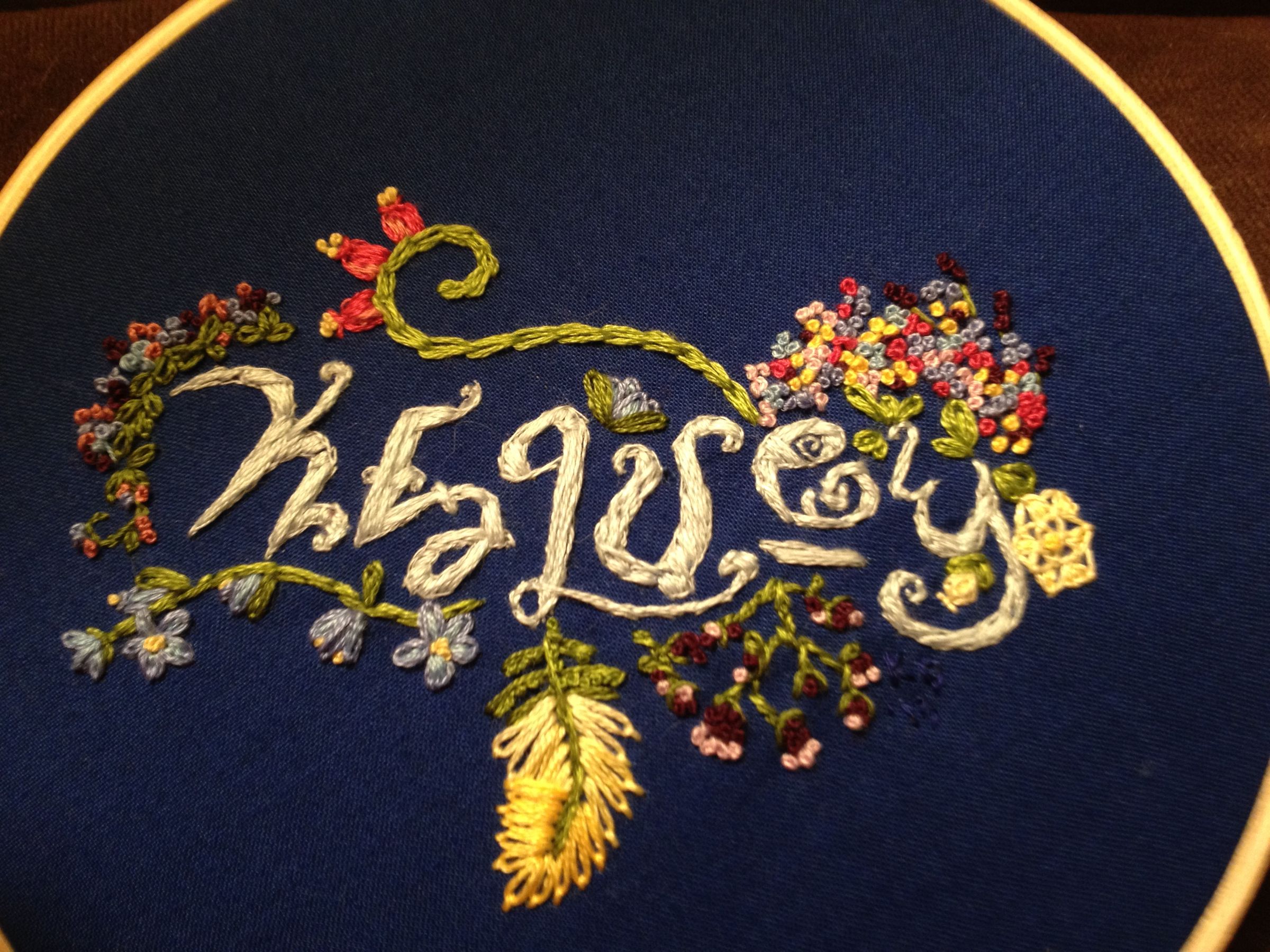 Ambigram Embroidery