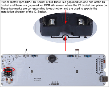 Install 1pcs DIP-8 IC Socket at U3