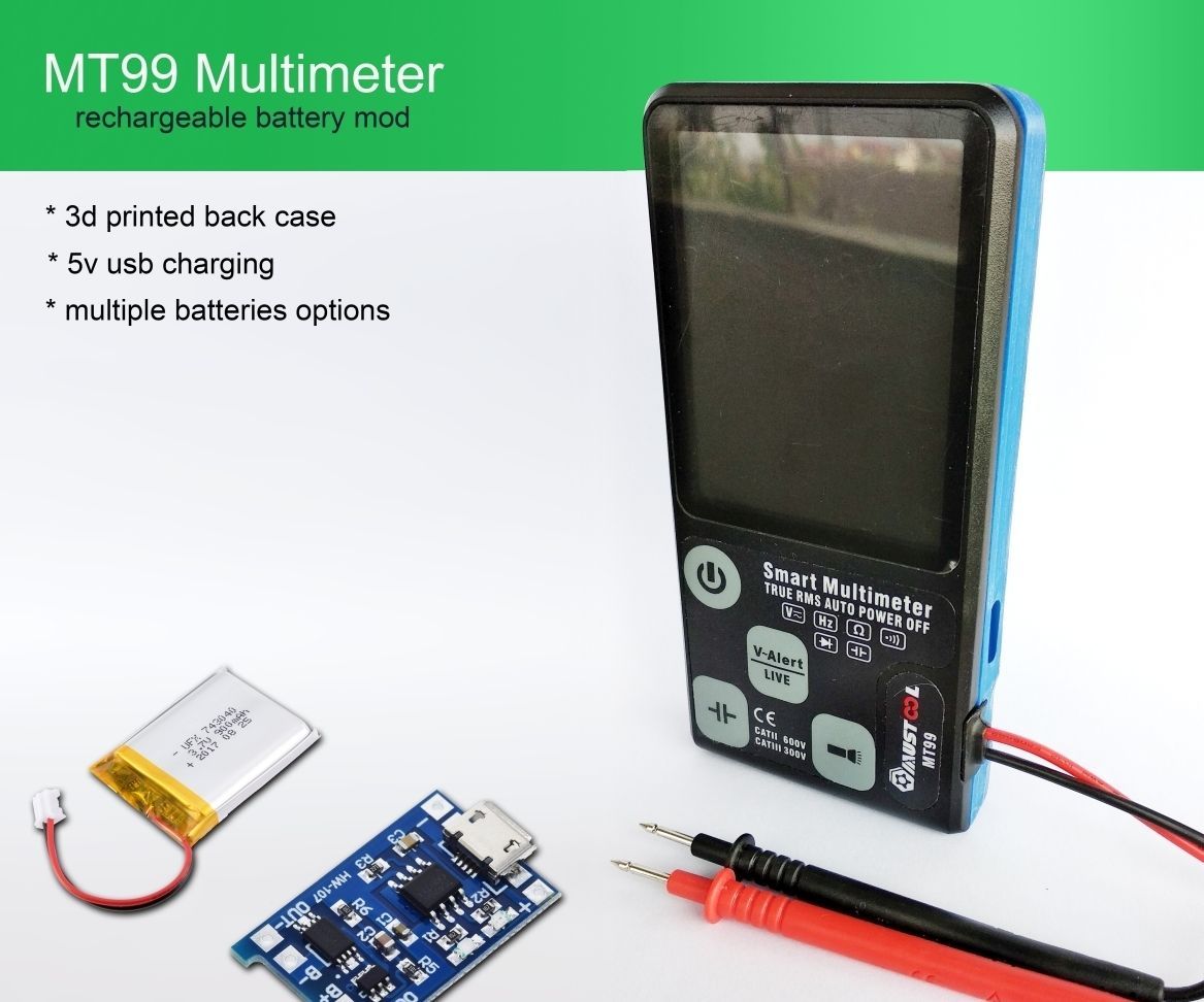 MT99 Multimeter Battery Mod