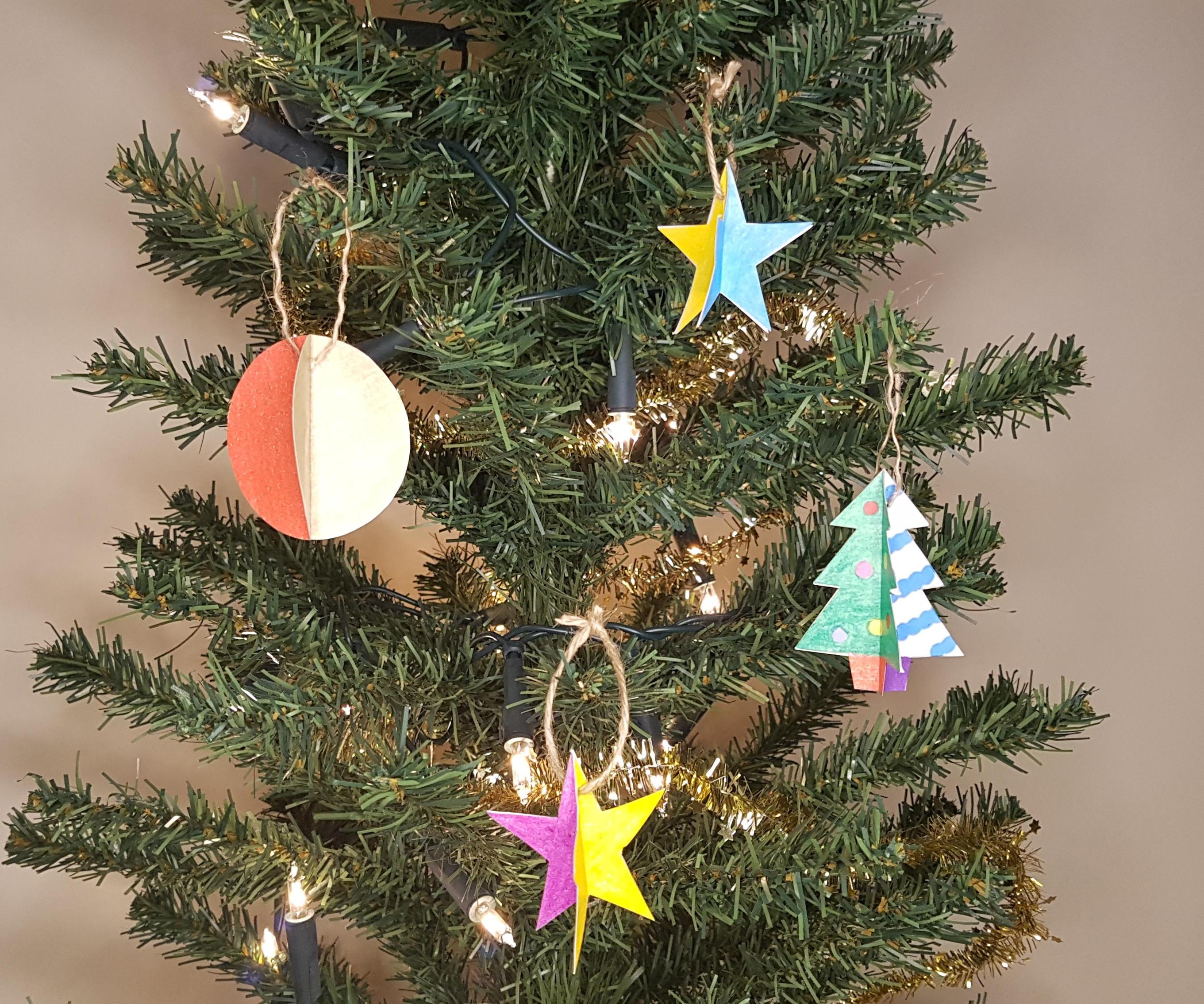 How to Make 3D Tree Ornaments for Christmas
