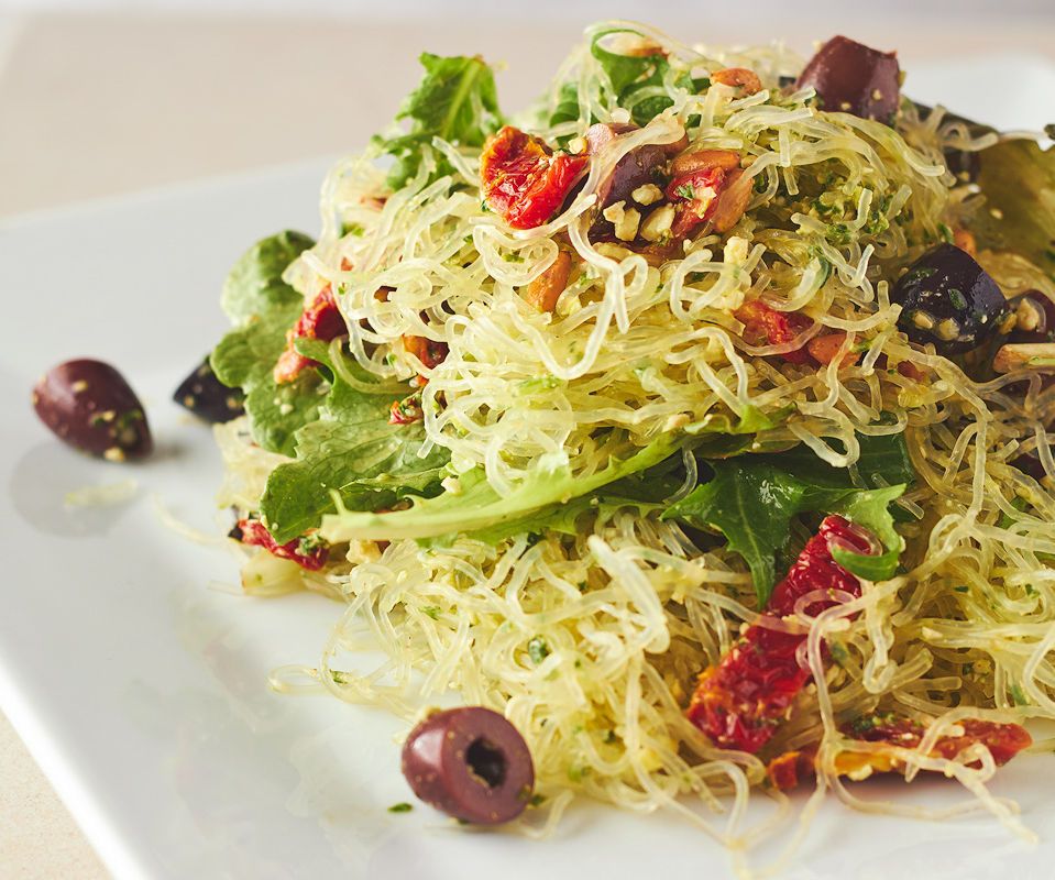 Pesto Kelp Noodle Salad